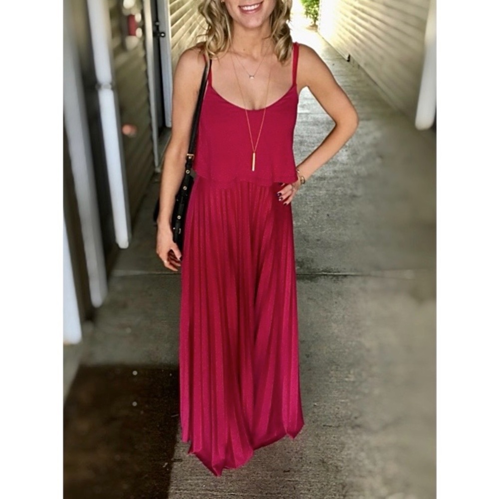 ASOS Maxi dress with pleated skirt